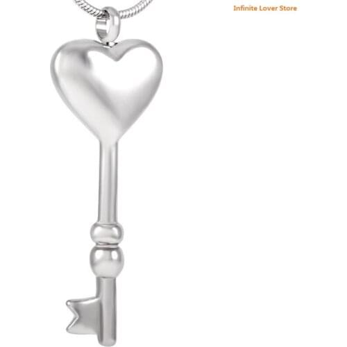 IJD8038-1 20Pcs a Lot Mutil-colored Key Steel Urn Cremation Pendant Necklace Keepsake Jewelry Ash Holder for Loved One