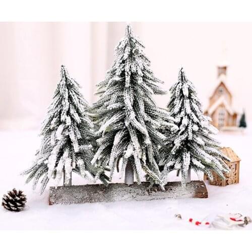 Artificial Christmas Tree Ornament Desktop Decoration Xmas for Mall Window Snow Spruce Decor Christmas Decorations for home 2020