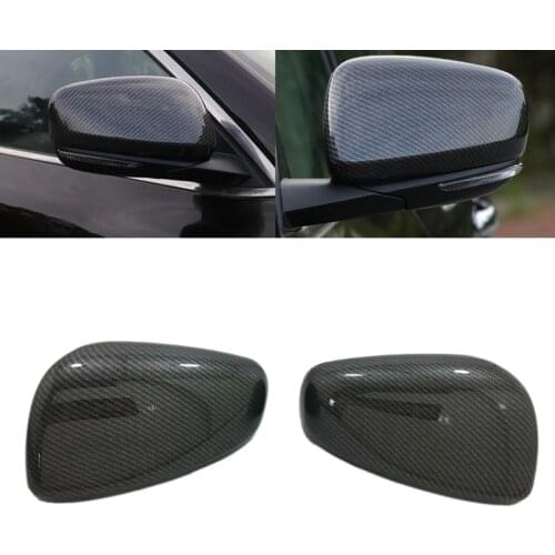 2 Pcs ABS Carbon Fiber Car Rearview Mirror Shell Side Rear View Mirror Protective Cover Accessories For Renault Koleos 2016-2018