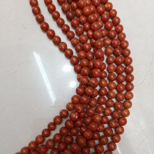 Round Natural Grass Coral Stone Beads DIY Jewelry Accessories Loose Coral Beads Fit Bracelet Necklace 6/8/10/12/14/16/18/20mm