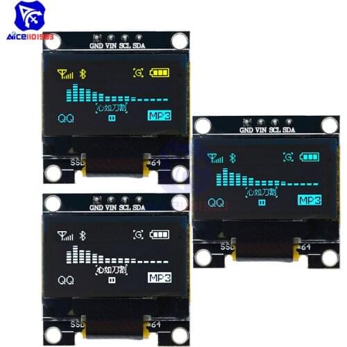 Diymore 0.96" 12864 SSD1306 OLED LCD Display Module I2C IIC Serial with Pin for Arduino 51 MSP430 Series STM32/2 CSR IC