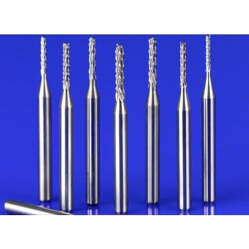 Brand new high-quality left-handed milling cutter, 3.175 PCB roult bits, corn milling cutter, CNC down cut drill bit, 10pcs/box