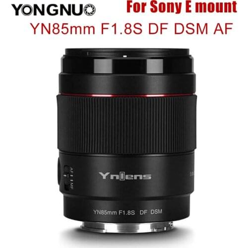 Yongnuo YN85mm F1.8S DF DSM Lens For Sony E mount Camera AF MF Large Aperture Camera Lens 85mm F1.8 Full Frame With Fn Button