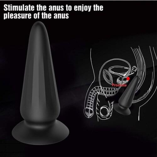 Huge 10 Frequency Vibration Pointed Anal Plug Wireless Remote Control G-Spot Anal Stimulation Prostate Massager Adult Sex Toy