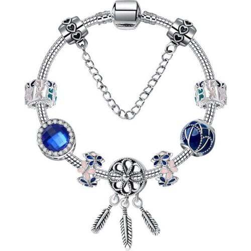 Pan Jia new butterfly dream catcher string bracelet blue butterfly shadow butterfly around the bracelet