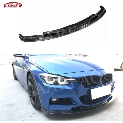 Carbon Fiber Front Bumper Lip Spoiler for BMW 3 Series F30 F35 M Sport 2012-2018 V Style FRP Head Chin Cover Guard