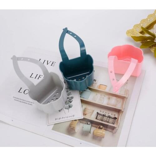 Portable Home Kitchen Hanging Drain Shelf Bag Basket Bath Storage Tools Sink Holder Bathroom Items