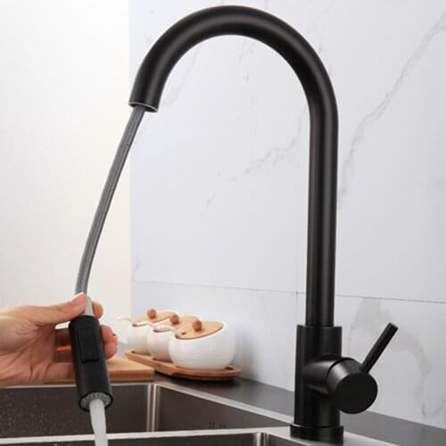 Sensor Kitchen Faucet Stainless Steel Smart Induction Hybrid Pull Out Faucet Touch Control Sink Faucet
