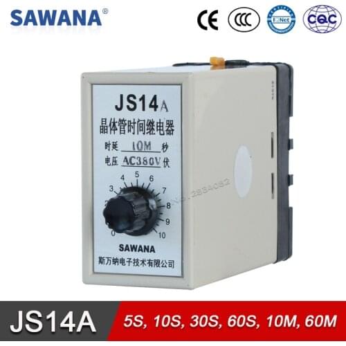Transistor Timer Relay 380V 110V 220V 24V On Delay Off Delay JS14A 10M Time Relay with Base 8 pins 5S 10S 30S 60M Relays