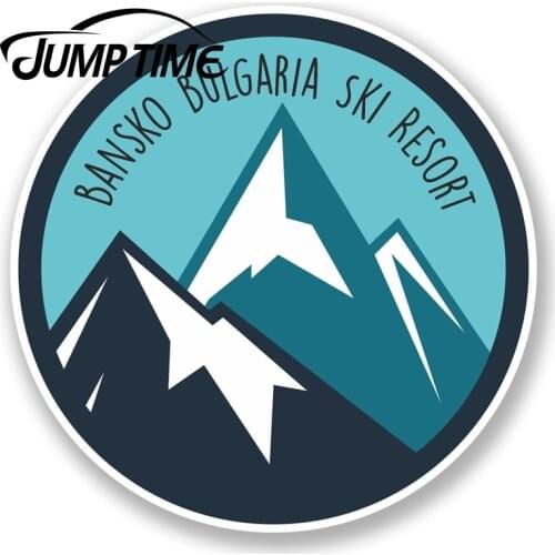 Jump Time for Bansko Bulgaria Ski Snowboard Resort Vinyl Sticker Car Laptop Decal Rear Windshield Waterproof Car Accessories
