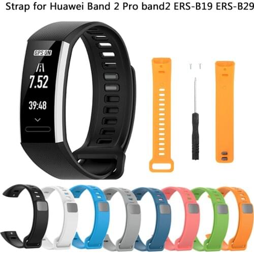 For Huawei Band 2 Pro waterproof sports bracelet strap,replaceable silicone watch strap for Huawei ERS-B19/ERS-B29 bracelet