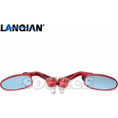 7/8" Accessories Motorcycle Rearview Mirror Round Handle Bar End Mirror Rear Side Mirro for KAWASAKI ZX6R 07 08 09 10 11 12