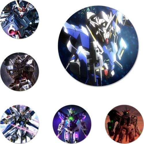 58mm Anime Gundam 00 Icons Pins Badge Decoration Brooches Metal Badges For Clothes Backpack Decoration