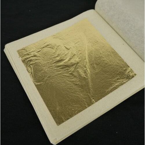 100 sheets 8x8cm genuine 24K edible gold leaf food decoration Gold mask