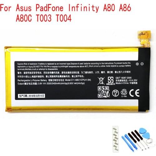 100% NEW Ansheng Original C11-A80 2400mAh battery for Asus A80 A80C A86 Infinity A80 PadFone A80 Padfone infinity Lite T003 T004