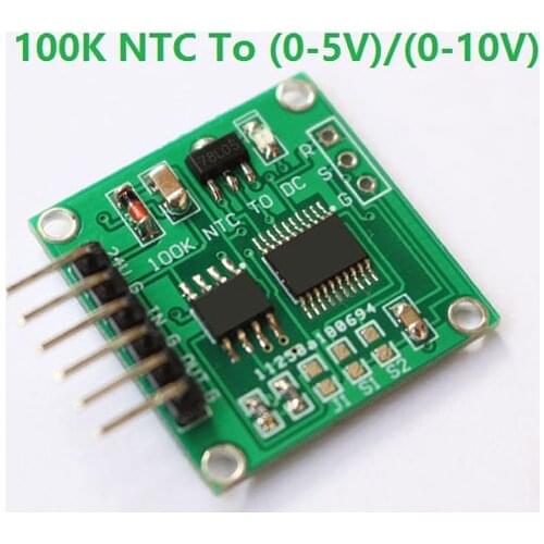 2 Units 100K NTC to 0-5V 10V Converter -20 to +150 Cel. NTC Thermistor to Voltage Linear Conversion Signal Conditioner Module