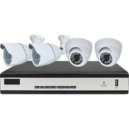 4CH CCTV System 1080N HDMI DVR 4PCS 1080P IR Night Vison Bullet Camera