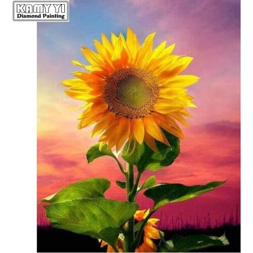 5D Diy Diamond Painting Cross Stitch Sunflowers Full Round Diamond Embroidery Needlework Rhinestone Mosaic Crafts Diamant Gifts