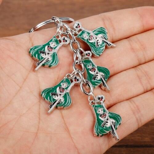 Anime Star Moon Keychain Cosplay badge 5pcs set Key chains Metal Girls bag pandent car keyring gift for friend