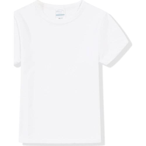 High Quality Kids Basic Tops Girls Boys White Blank Modal Tops Shirt 2021 Child Clothing 2 3 4 6 8 10 T AKT164003