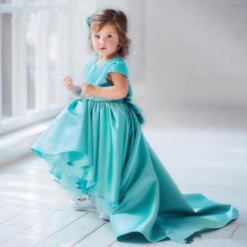 Flower Dress Kids First Communion Dresses For Weddings Prom Clothing Kids Children Baby Elegant Fluffy Costume
