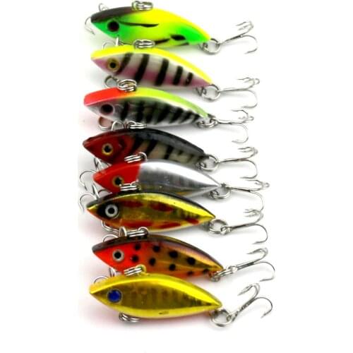 40Pcs 4cm 2.8g Mini Hard Bait Iscas Artificiais Wobblers Swimbait Crankbait Vibration Plastic VIB Fsihing Lure