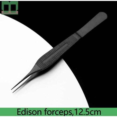 Edison forceps surgical operating instrument 12.5cm cosmetic plastic surgery Ophthalmic forceps stainless steel 0.4mm/0.6mm