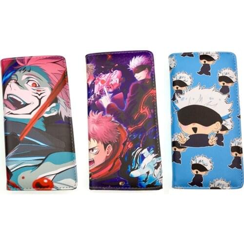 Jujutsu Kaisen Ryomen Sukuna Itadori Yuji Gojo Satoru PU Wallet Money Bag Purse Kid Gift