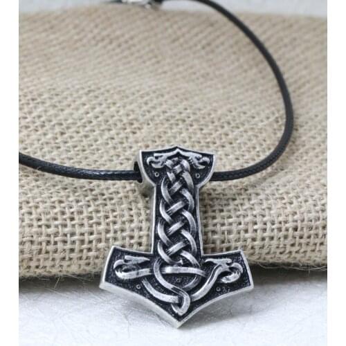LANGHONG 10pcs Norse Vikings Pendant Legendary Viking Double Drogan Amulet Pendant Nordic Talisman Pendant