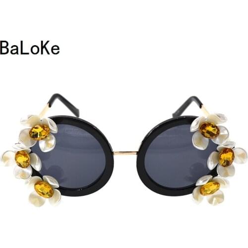Hot Sale fashion Brand Designer baroque petals noble sunglasses women Vintage retro superstar sunglasses party outdoor eyewear