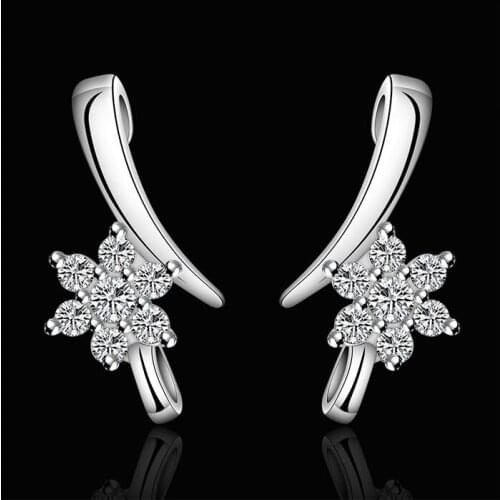 LKNSPCE586 Wholesale jewelry silver plated earrings , silver fashion jewelry , /cyfalpma eoxangea