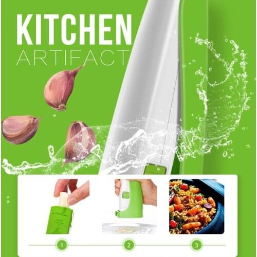 Multi-purpose Garlic Press Cube Presser Grater Chopper Slicer Mincer Kitchen Toolsl Creative Garlic Peeling Garlic Supplies