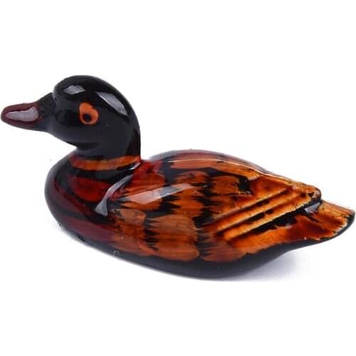 Fashion 3D Mandarin Duck Animal Figurine Retro Style Resin Sculpture Home Office Room Desktop Table Decoration Ornaments Gift
