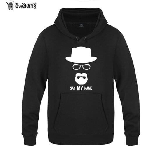Mens Hoodies Breaking Bad Heisenberg Printed Hoodie Men Fleece Long Sleeve Mans Sweatshirt Skate Pullover Coat Tracksuit Winter