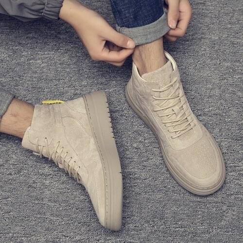 Winter Warm Fur Sneakers Men Genuine Leather High Top Ankle Boots 2021 Spring New Male High Top Sneakers White Shoes for Men