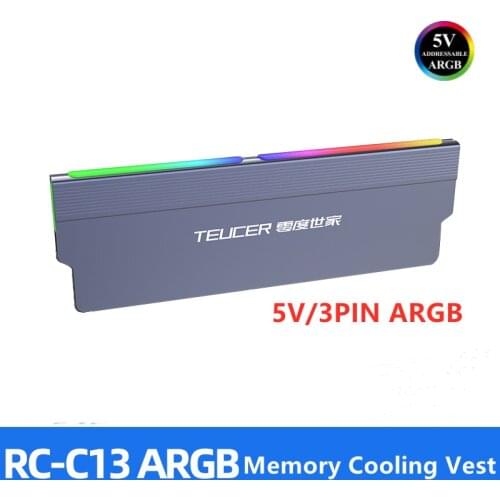 LINDOZONE RC-C13 RAM Heatsink Cooler RGB Color PC Memory Cooling Vest Heat Sink Radiator For DDR DDR3 DDR4 Desktop PC Ram Memory