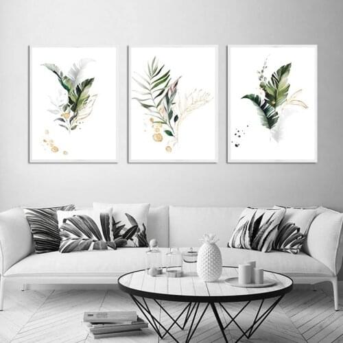 Plant Canvas Poster Leaf Botanical Art Print Minimalist Painting Nordic Style Picture Modern Living Room Decoration