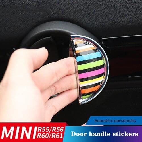Suitable for BMW mini cooper mini R56/R55/R60 door handle decorative stickers 3D epoxy patch