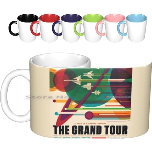 Visions Of The Future-The Grand Tour Ceramic Mugs Coffee Cups Milk Tea Mug Europa Space Moon Planets Earth Galaxy Astronaut
