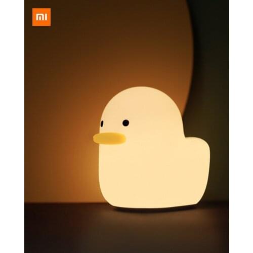 Xiaomi youpin Cute Night Light Silicone Soft Touch Sensor Animal Duck LED Night Lamp For Baby Children Kid Bedroom Decorative
