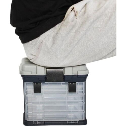 Fishing Bait Box Double-Sided Fishing Tackle Box Fishing Lure Squid Jump Fixture Pesca Accessory Box Now Bait Fishing Tackle Box