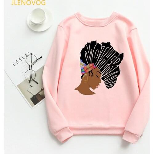 Melanin poppin women hoodies african black girls sudadera mujer autumn winter casual long-sleeved sweatshirt sweat femme