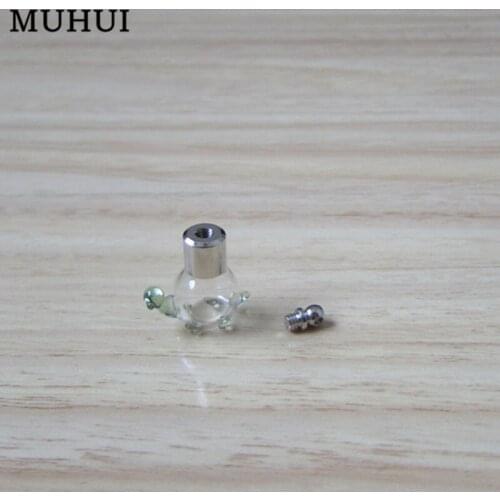 0.5ML Mini tortoise Glass Bottle Pendant Necklace Perfume, essential oil Keep Small Bottle Necklaces For Women Collares 19083