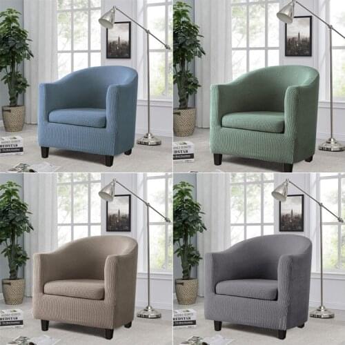 1Set Tub Sofa Cover Jacquard Arm Chair Covers Sofa Slipcovers Living Room Coffee Club Couch Chair Furniture Protector Cover