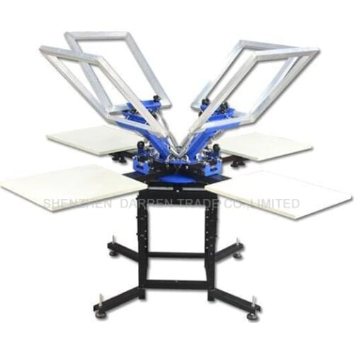1Set 4 Color 4 Station Screen Printing Machine Comeswith Base Good Quality T-shirt Printing Machine