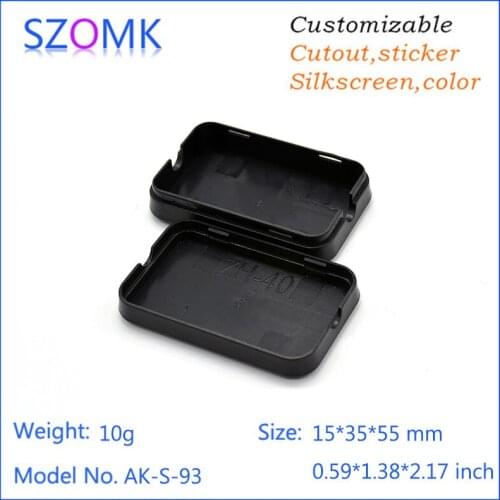 10 pcs, 15*35*55mm hot sales plastic electrical junction box szomk electronics plastic control box pcb project housing case