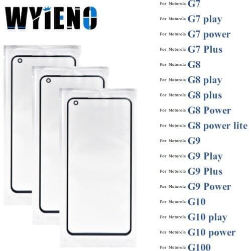 Digitizer LCD Sensor Glass For Motorola Moto G7 G8 G9 G10 Play Power Plus Lite Touch Screen Glass lens + With OCA 10pcs/lot