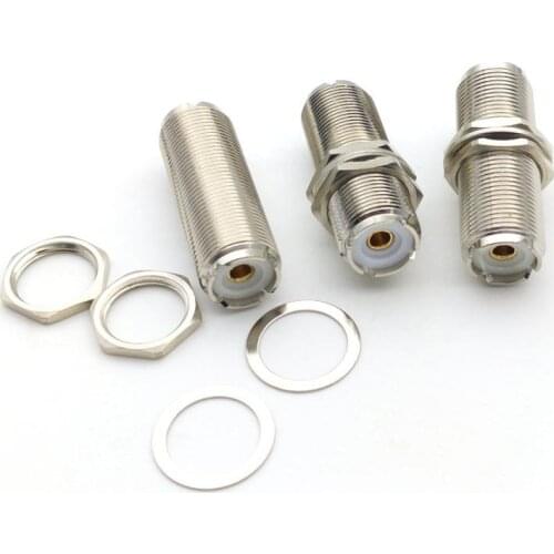 10PCS UHF Female to UHF Female 2" Bulkhead CONNECTOR