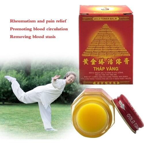 100% Original Vietnam Gold Tower Balm Ointment Pain Relief Arthritis Tiger Balm Essential Oil Cool Cream Medical Plaster 20g
