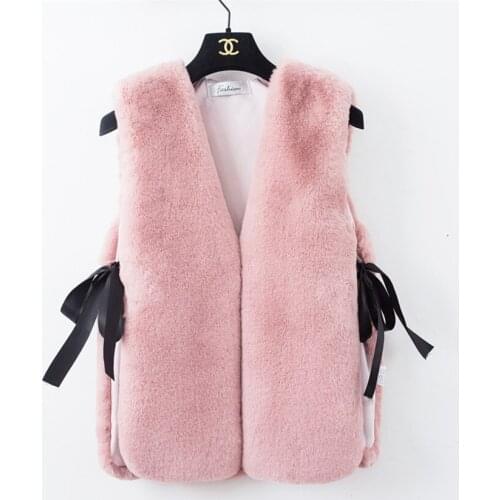 2018 Short Fur Vest Autumn Women Faux Fur Vest Furry Slim Women Fake Fur Vest Female Winter Coat Plus Size Faux Fur Outwear 571